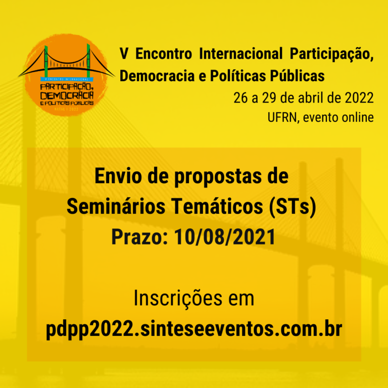 V Encontro Internacional Participação, Democracia E Políticas Públicas