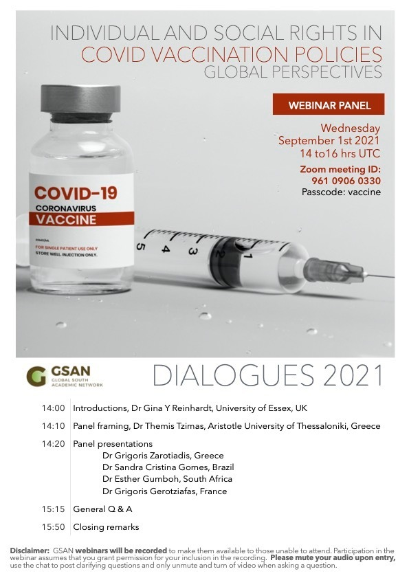 Individual And Social Rights In COVID Vaccination Policies: Global Perspectives