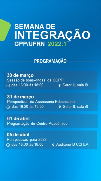 Semana De Integração GPP/UFRN 2022.1