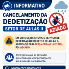 Cancelamento da Dedetização do Setor II