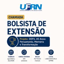 UFRN abre seleção para bolsista de extensão em projeto sobre os 45 anos do Departamento de Filosofia