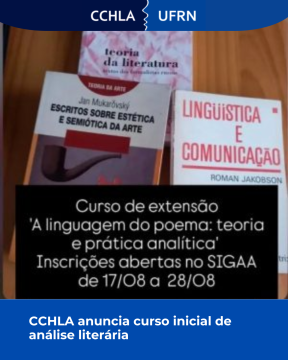 CCHLA anuncia curso inicial de análise literária