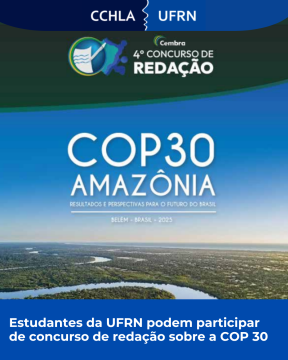 Estudantes da UFRN podem participar de concurso de redação sobre a COP 30